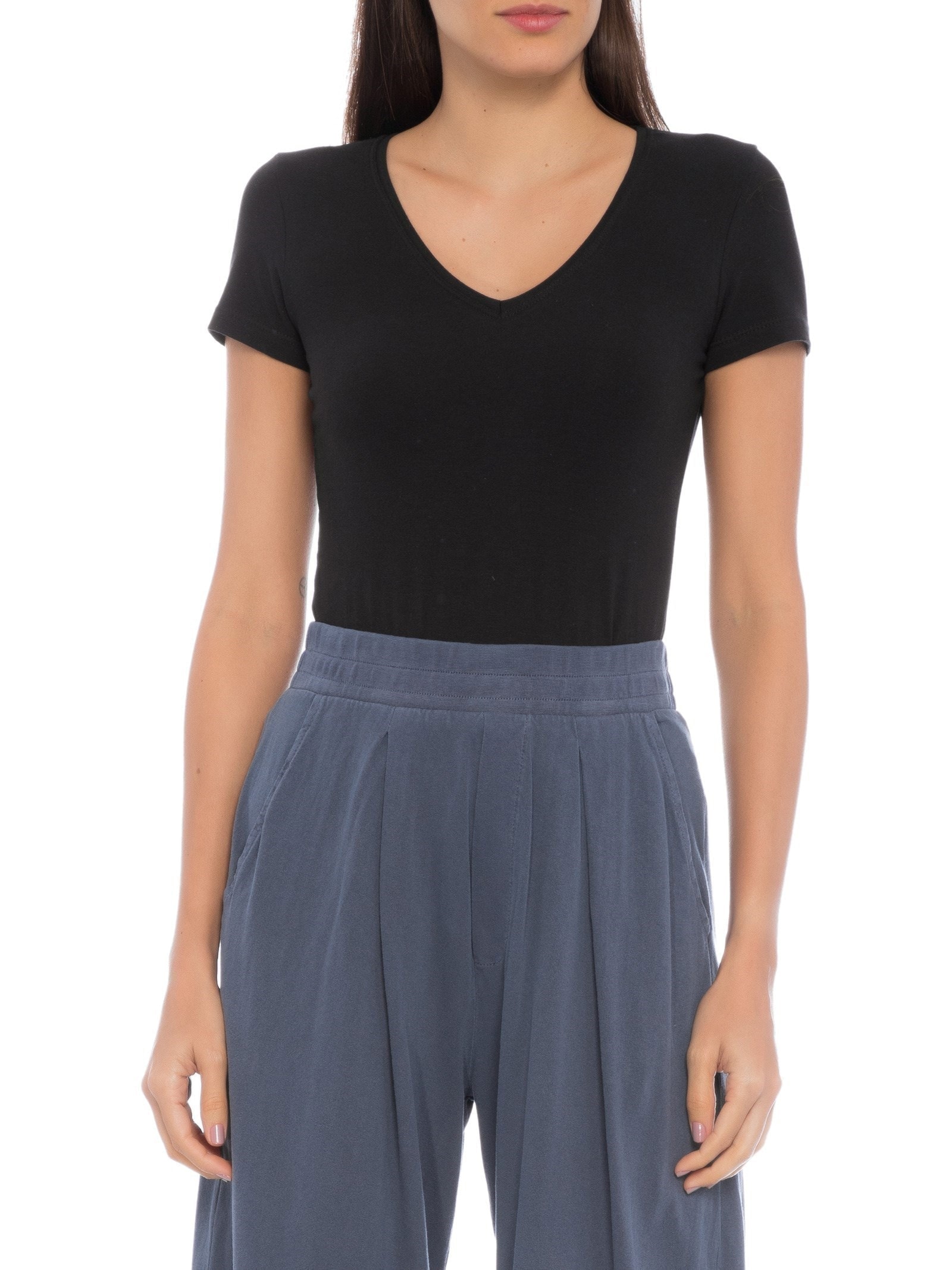 Blusa Feminina Manga Curta Preto  Hering