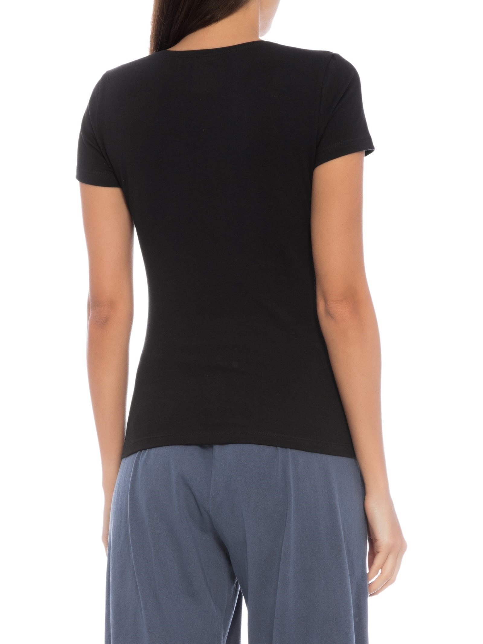 Blusa Feminina Manga Curta Preto  Hering