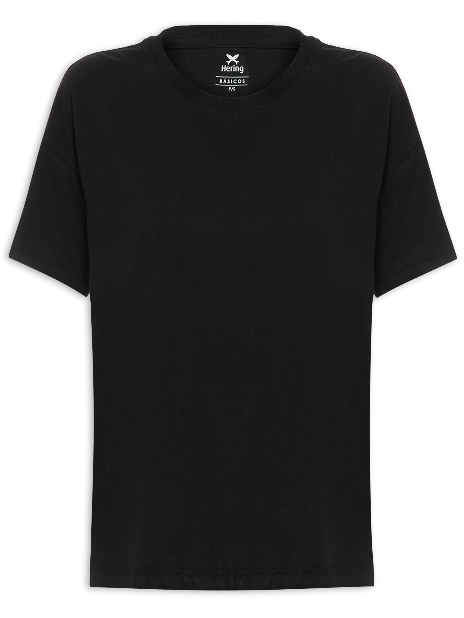 Blusa Feminina Manga Curta Preto Hering