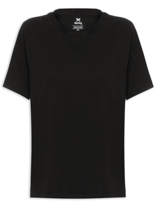 Blusa Feminina Manga Curta – Preto