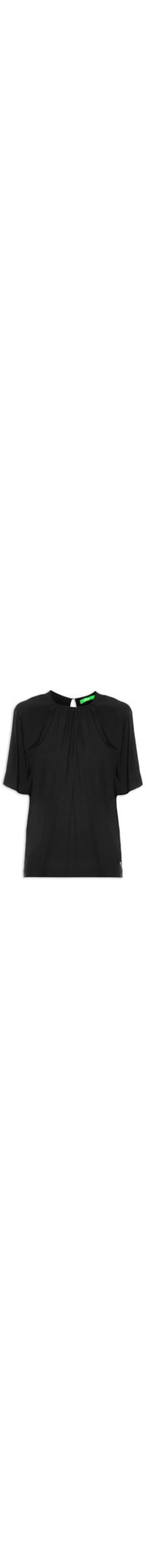 Blusa Feminina Manga Curta - Preto