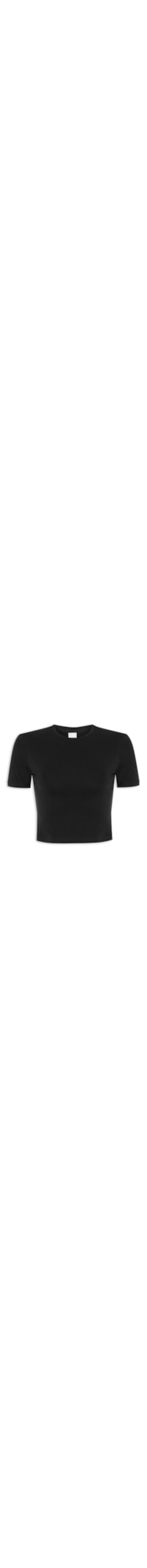 Blusa Feminina Manga Curta - Preto