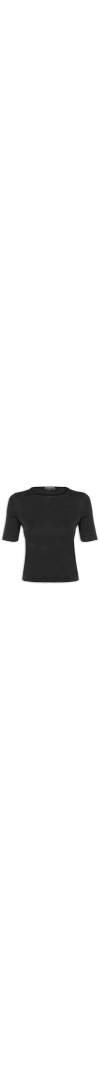 Blusa Feminina Manga Curta - Preto