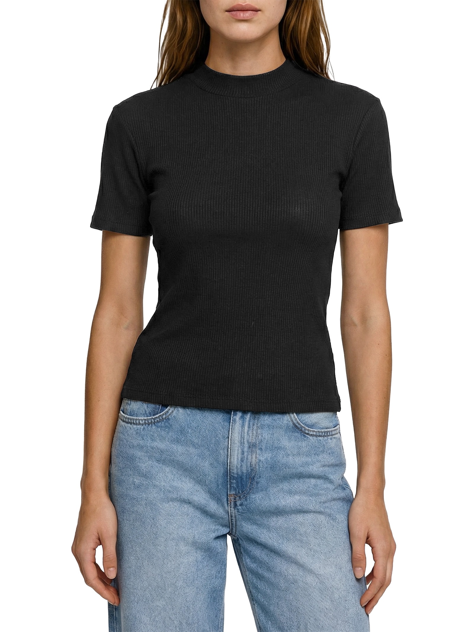 Blusa Feminina Manga Curta Preto Hering