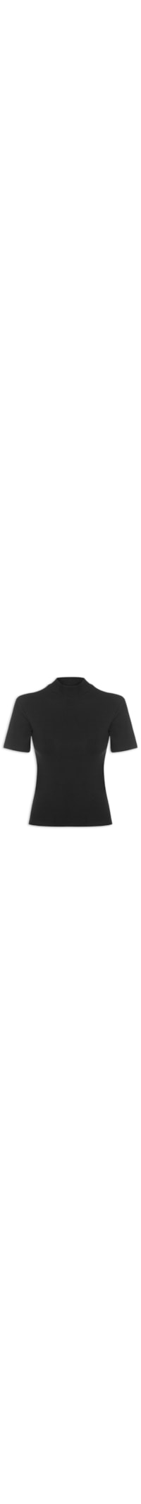 Blusa Feminina Manga Curta - Preto