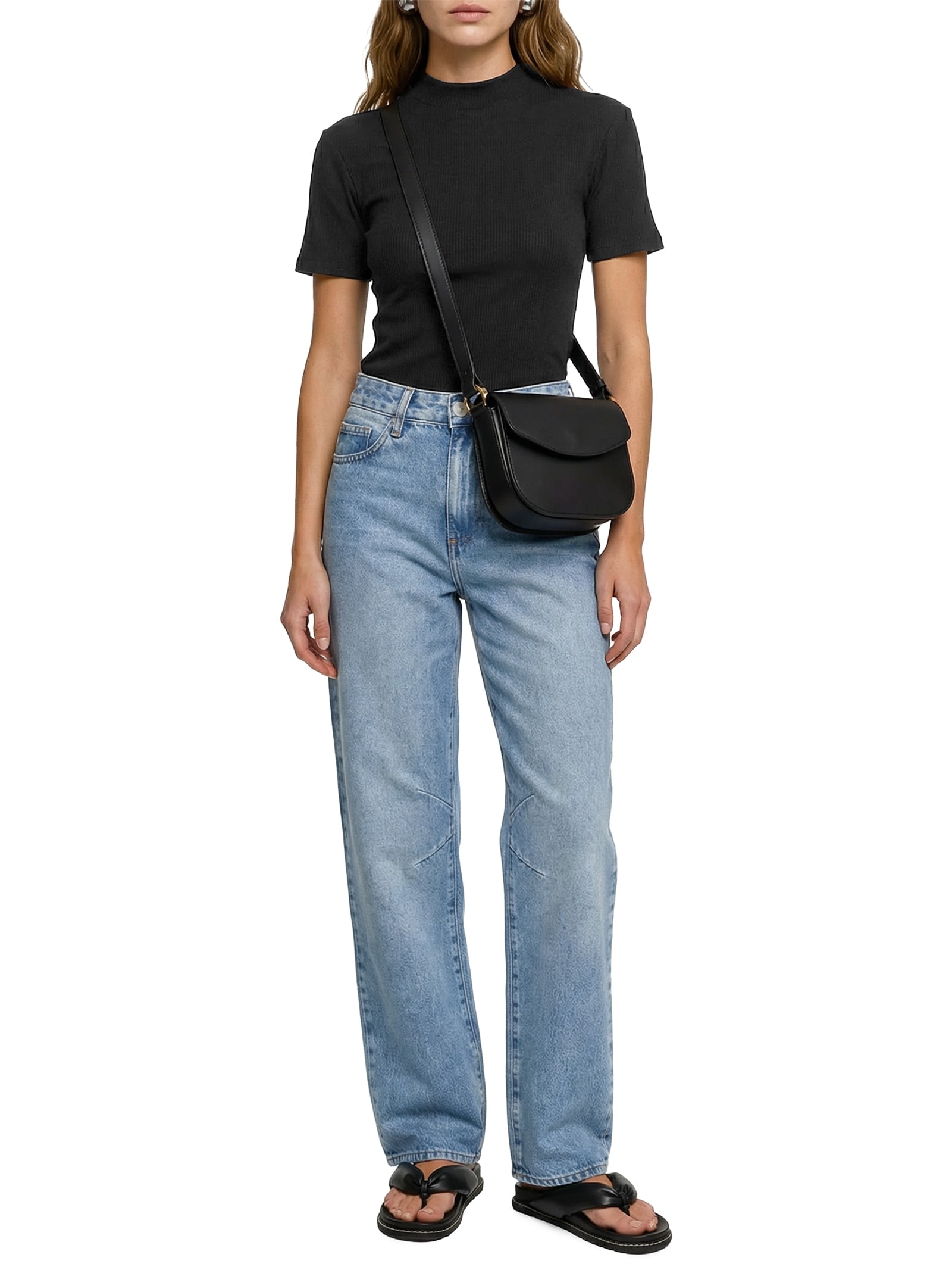 Blusa Feminina Manga Curta Preto Hering