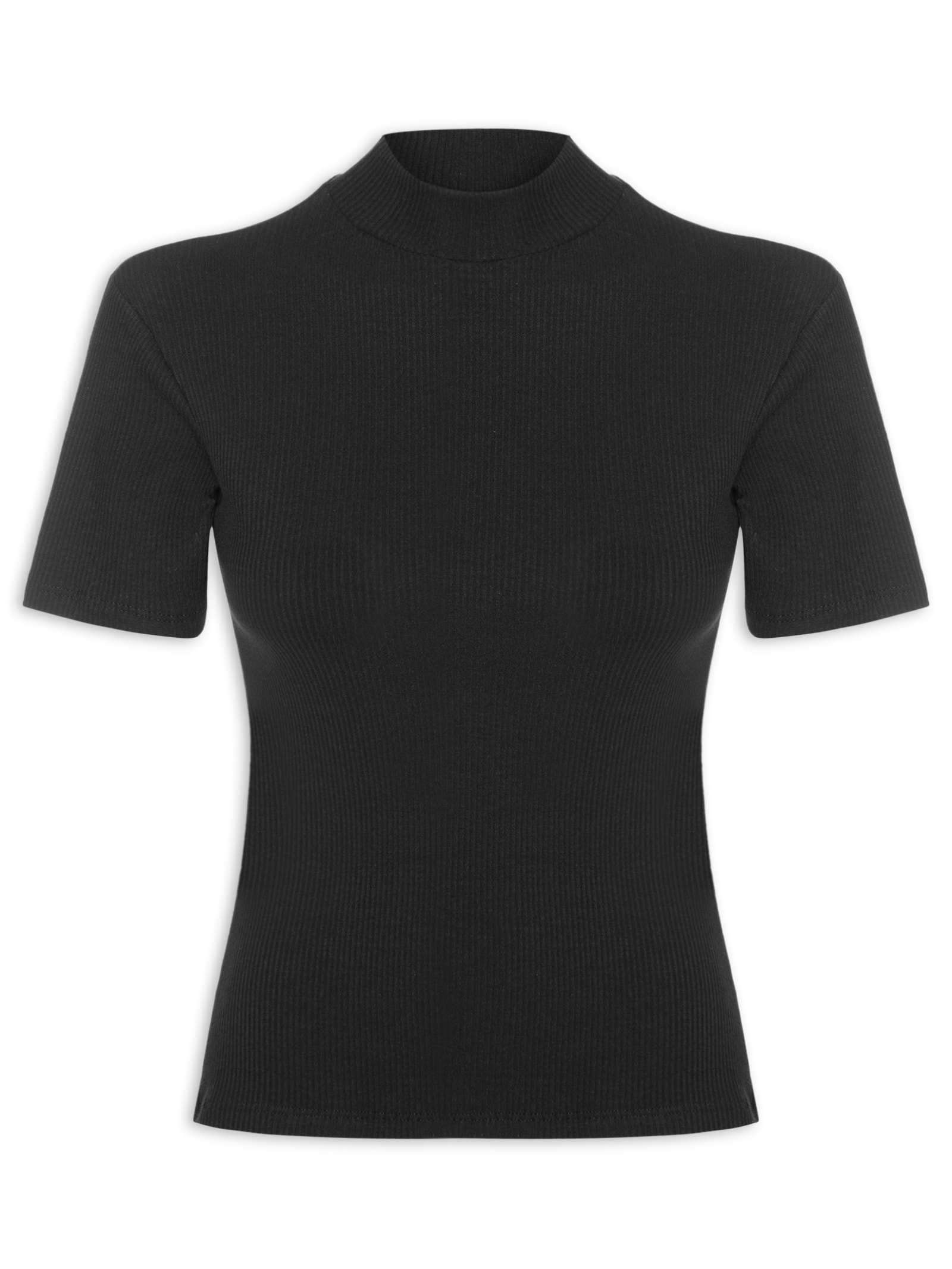 Blusa Feminina Manga Curta Preto Hering