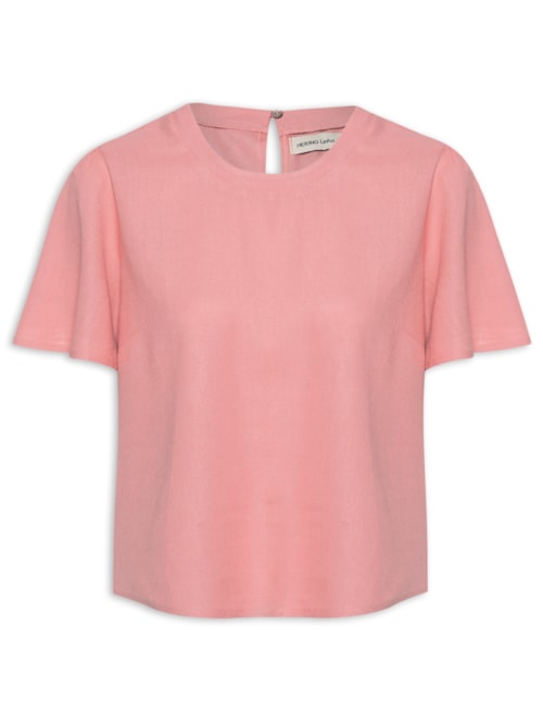 Blusa Feminina Manga Curta – Rosa