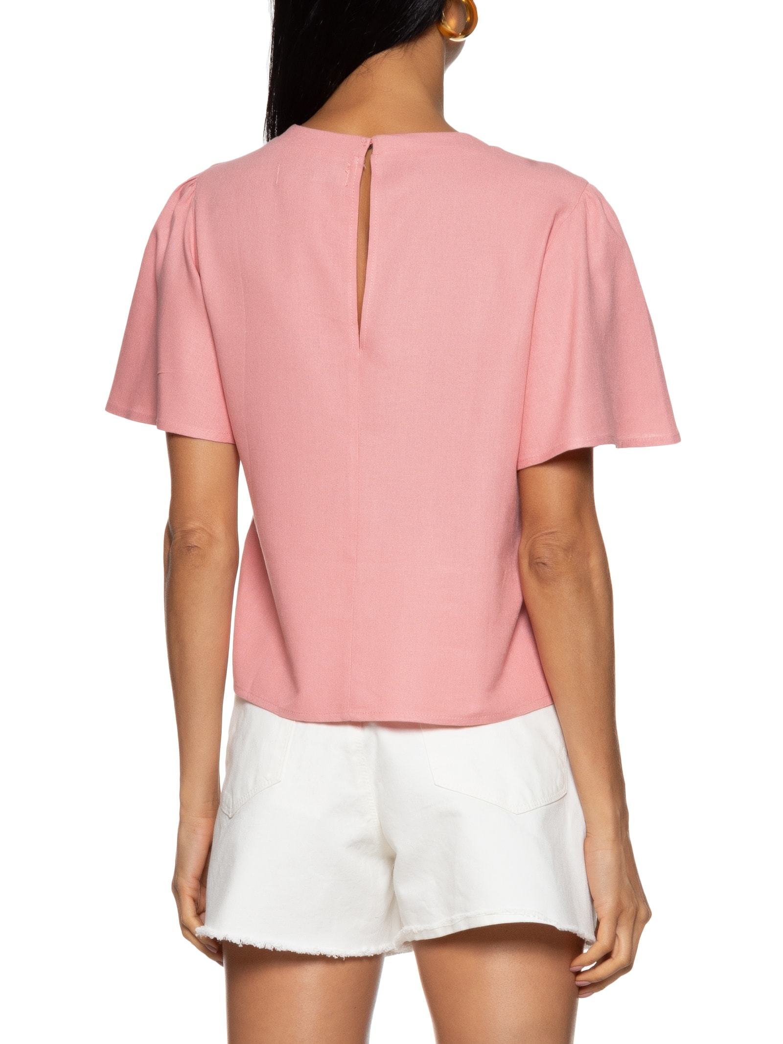 Blusa Feminina Manga Curta Rosa Hering