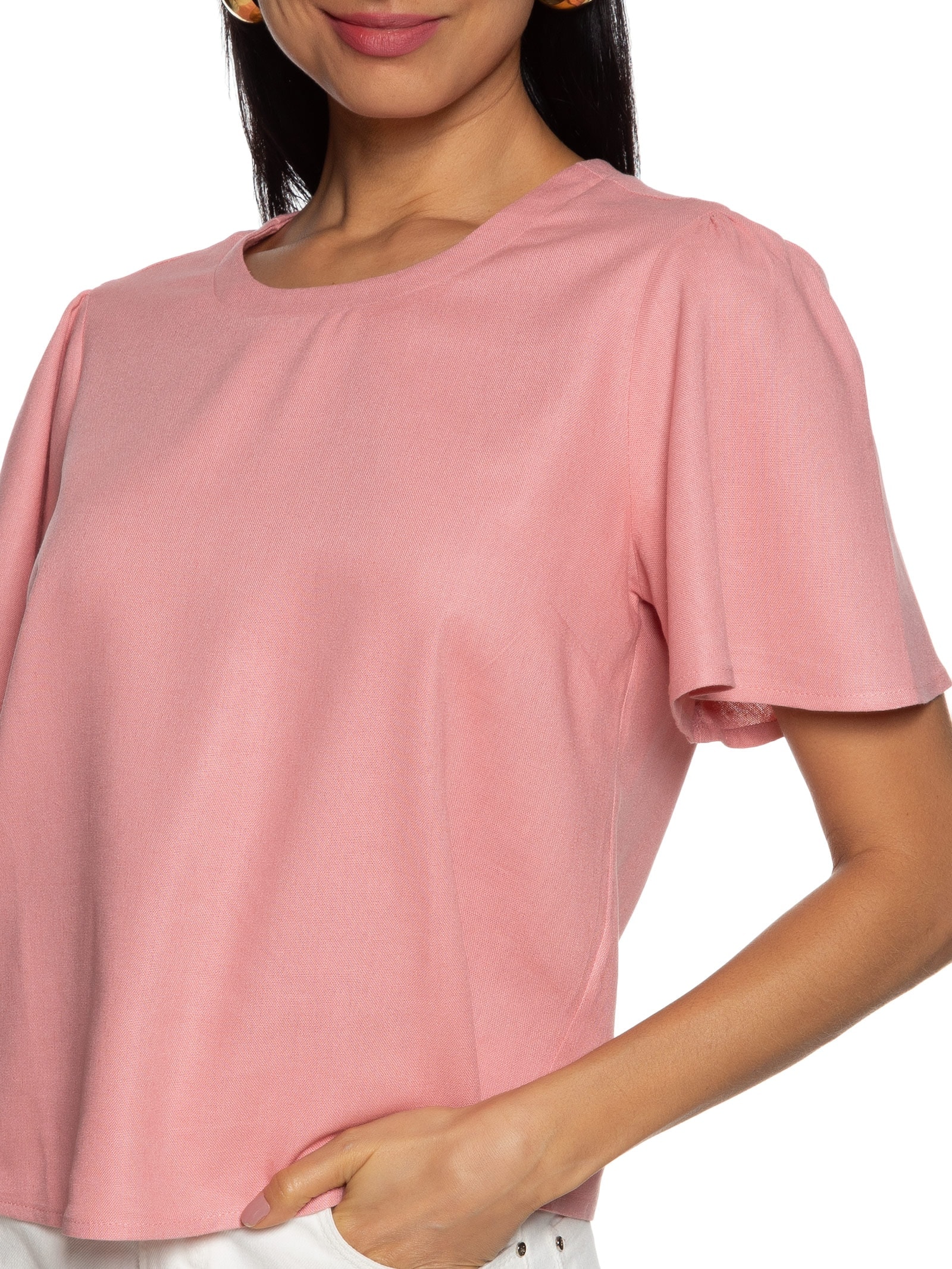 Blusa Feminina Manga Curta Rosa Hering