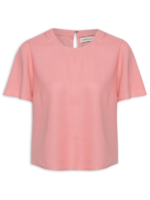 Blusa Feminina Manga Curta - Rosa