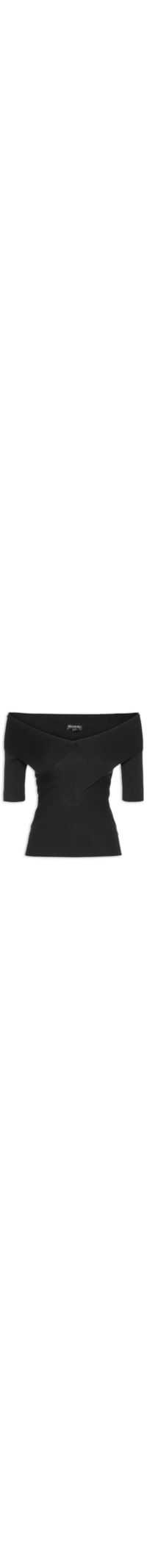 Blusa Feminina Manga Curta Sara - Preto