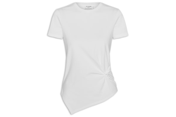 Blusa Feminina Manga Curta Twist Short SL – Branco
