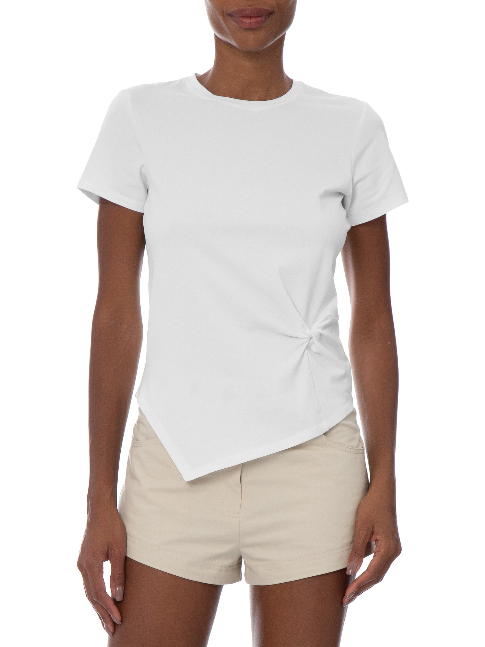 Blusa Feminina Manga Curta Twist Short SL – Branco Cotton On