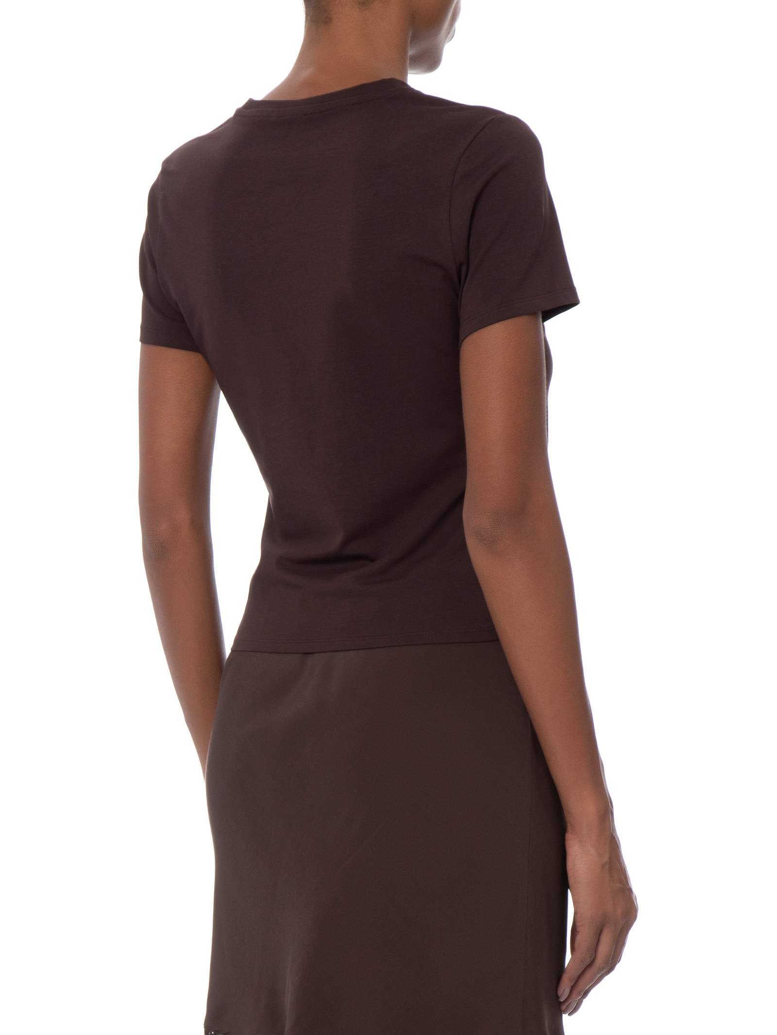 Blusa Feminina Manga Curta Twist Short SL – Marrom Cotton On