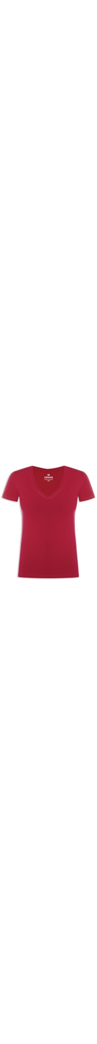 Blusa Feminina Manga Curta - Vermelho