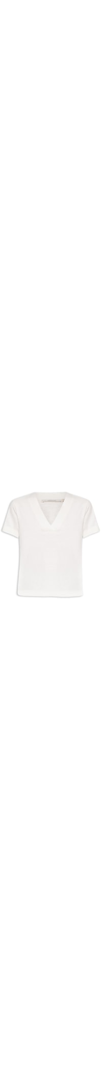 Blusa Feminina Manga Dobrada Fenda - Off White