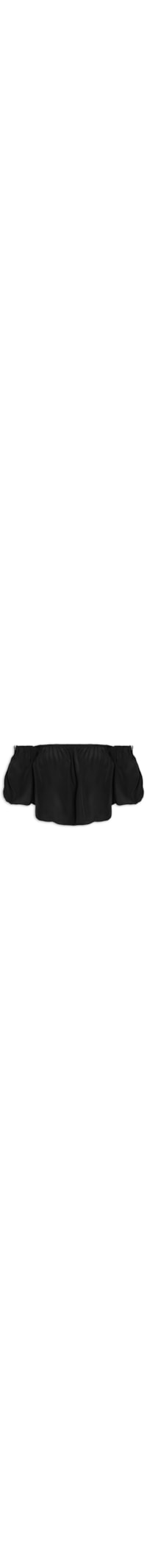 Blusa Feminina Manga Fofa Em Seda Pura - Preto