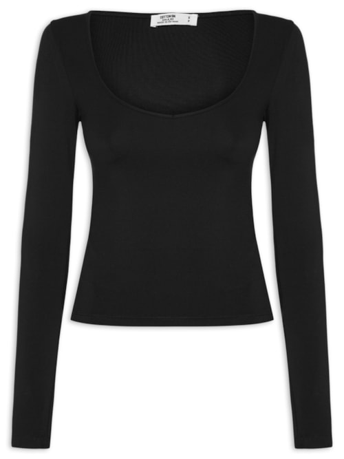 Blusa Feminina Manga Hold Me Long Sleeve - Preto