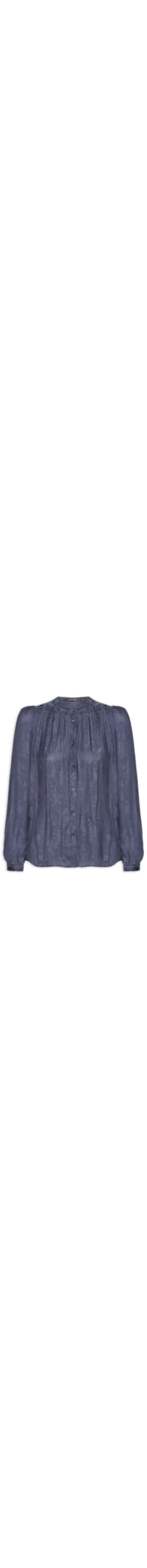 Blusa Feminina Manga Jacquard Cachemiere - Azul