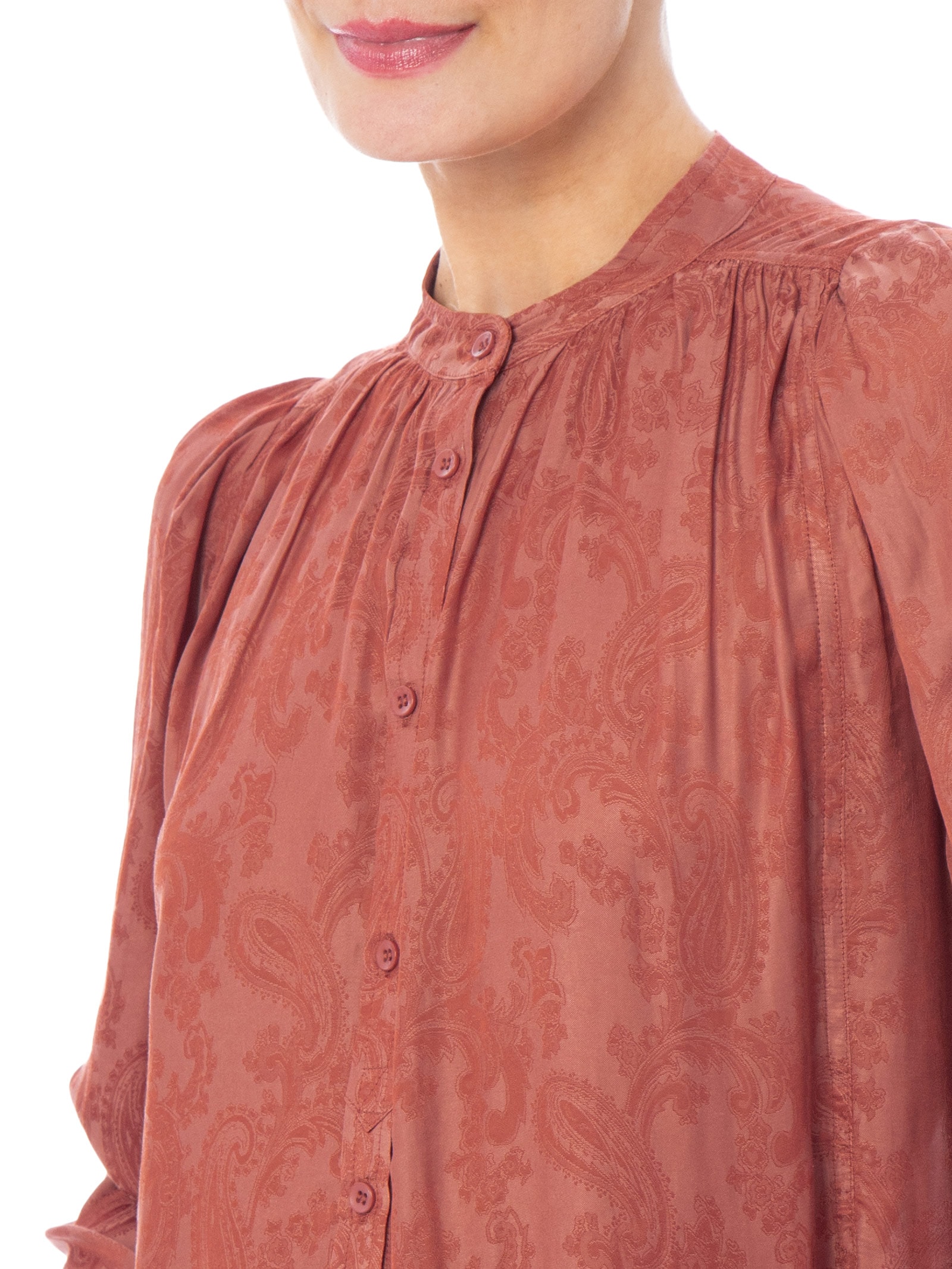 Blusa Feminina Manga Jacquard Cachemiere Rosa Maria Filó