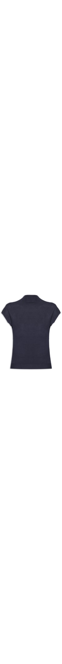 Blusa Feminina Manga Japonesa Em Tricot - Azul