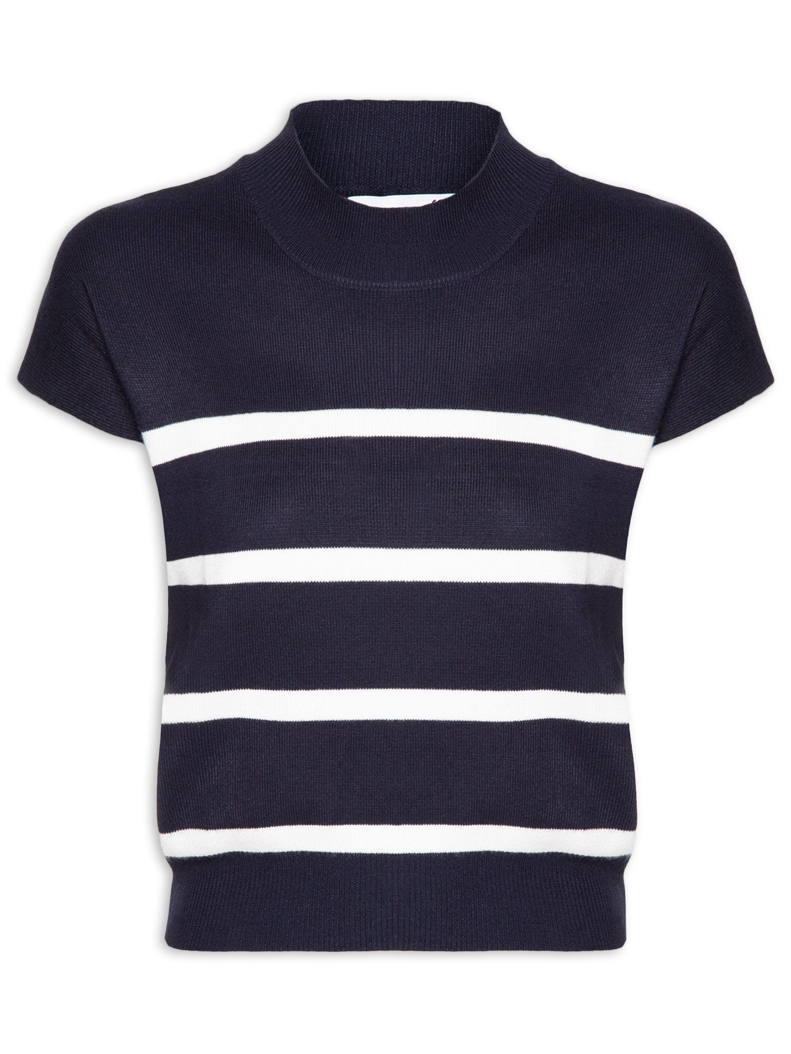 Blusa Feminina Manga Japonesa Em Tricot Azul '2Essential