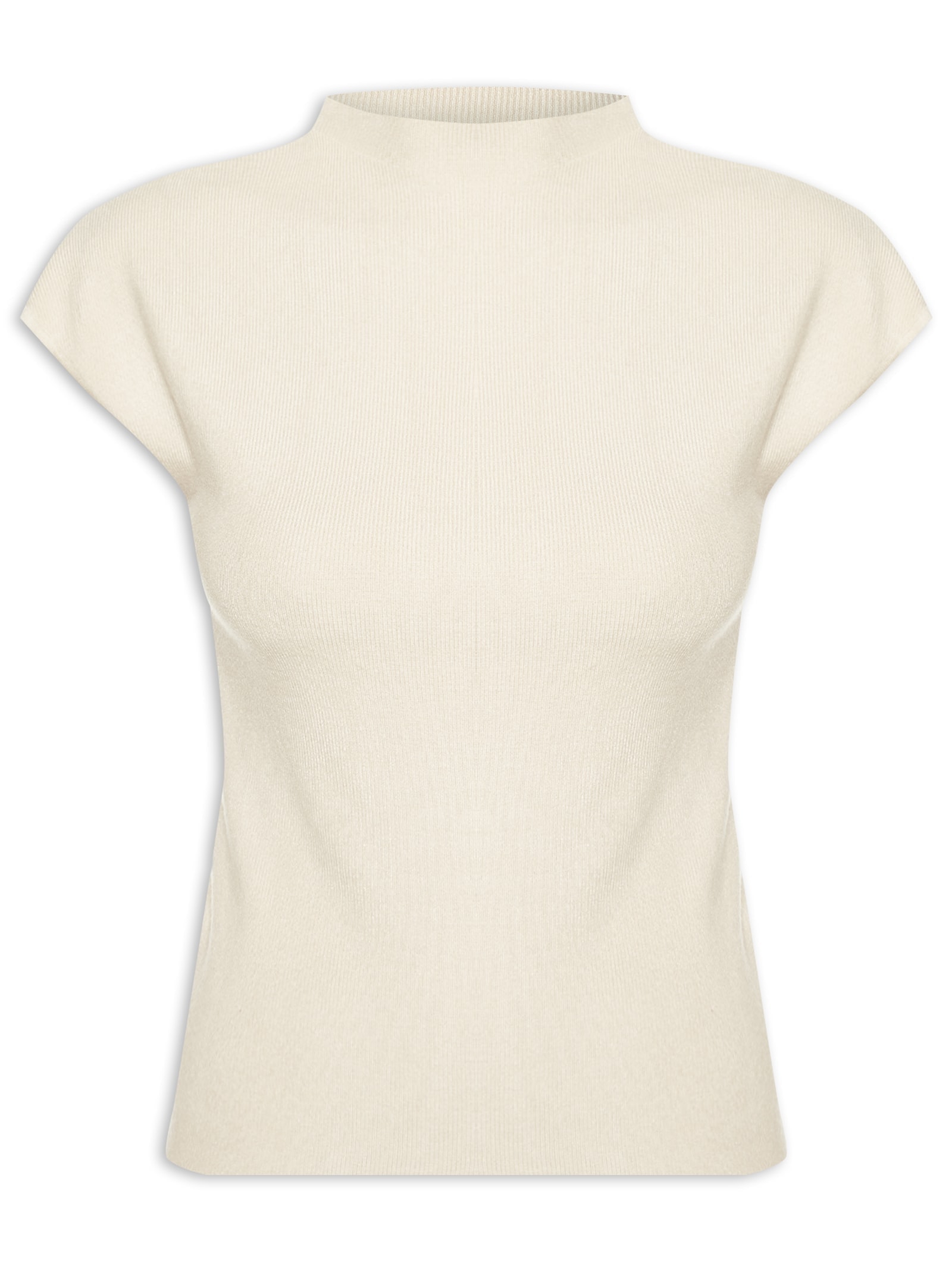 Blusa Feminina Manga Japonesa Em Tricot Bege '2Essential
