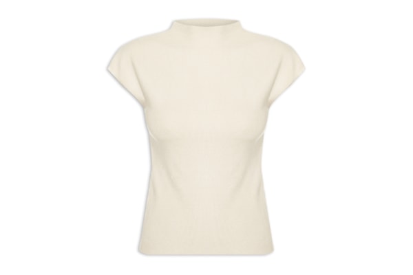 Blusa Feminina Manga Japonesa Em Tricot - Bege