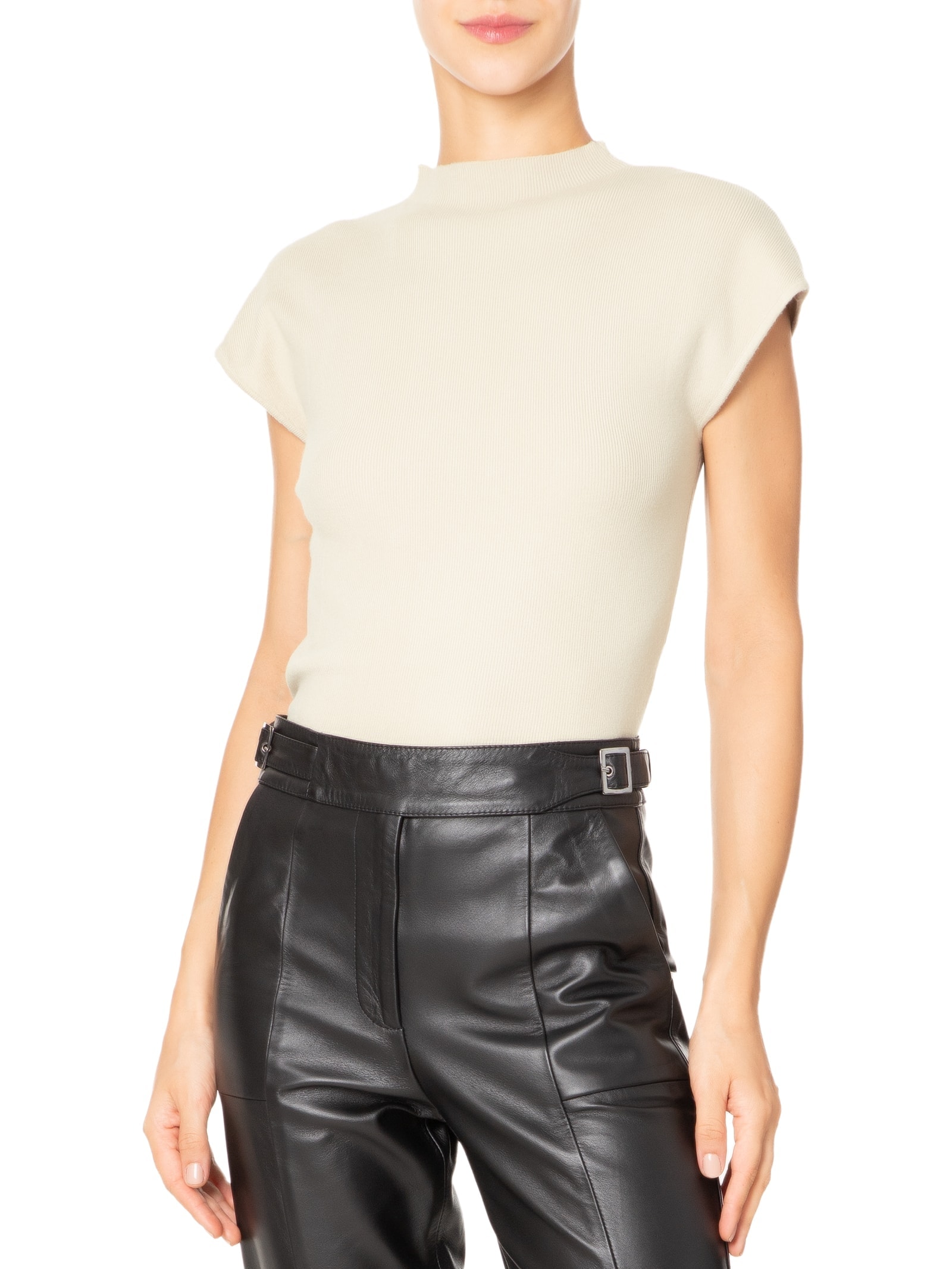 Blusa Feminina Manga Japonesa Em Tricot Bege '2Essential