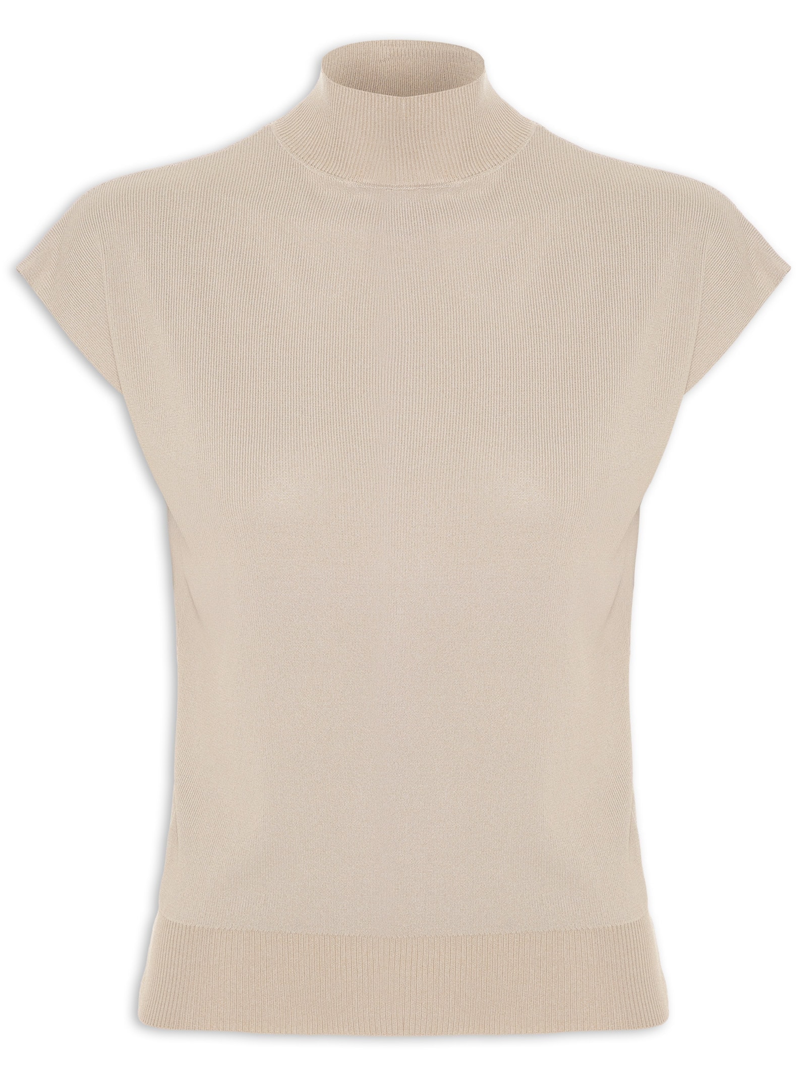 Blusa Feminina Manga Japonesa Em Tricot Bege '2Essential