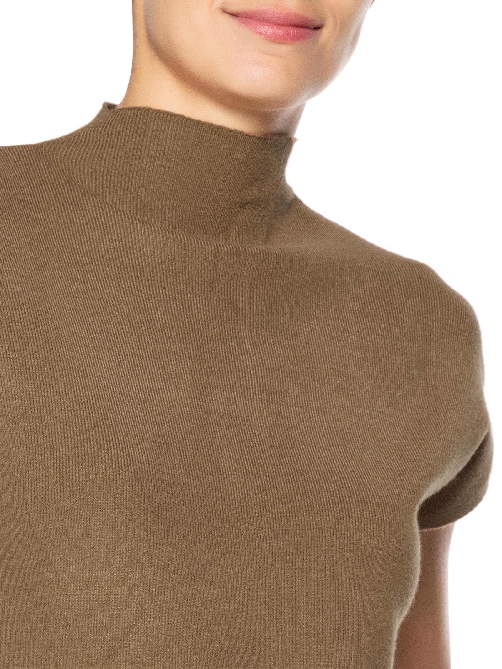 Blusa Feminina Manga Japonesa Em Tricot Bege '2Essential