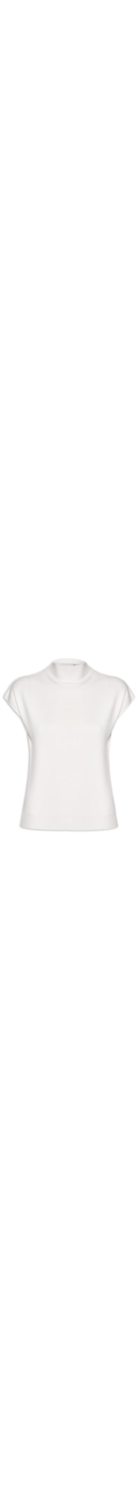 Blusa Feminina Manga Japonesa em Tricot - Branco