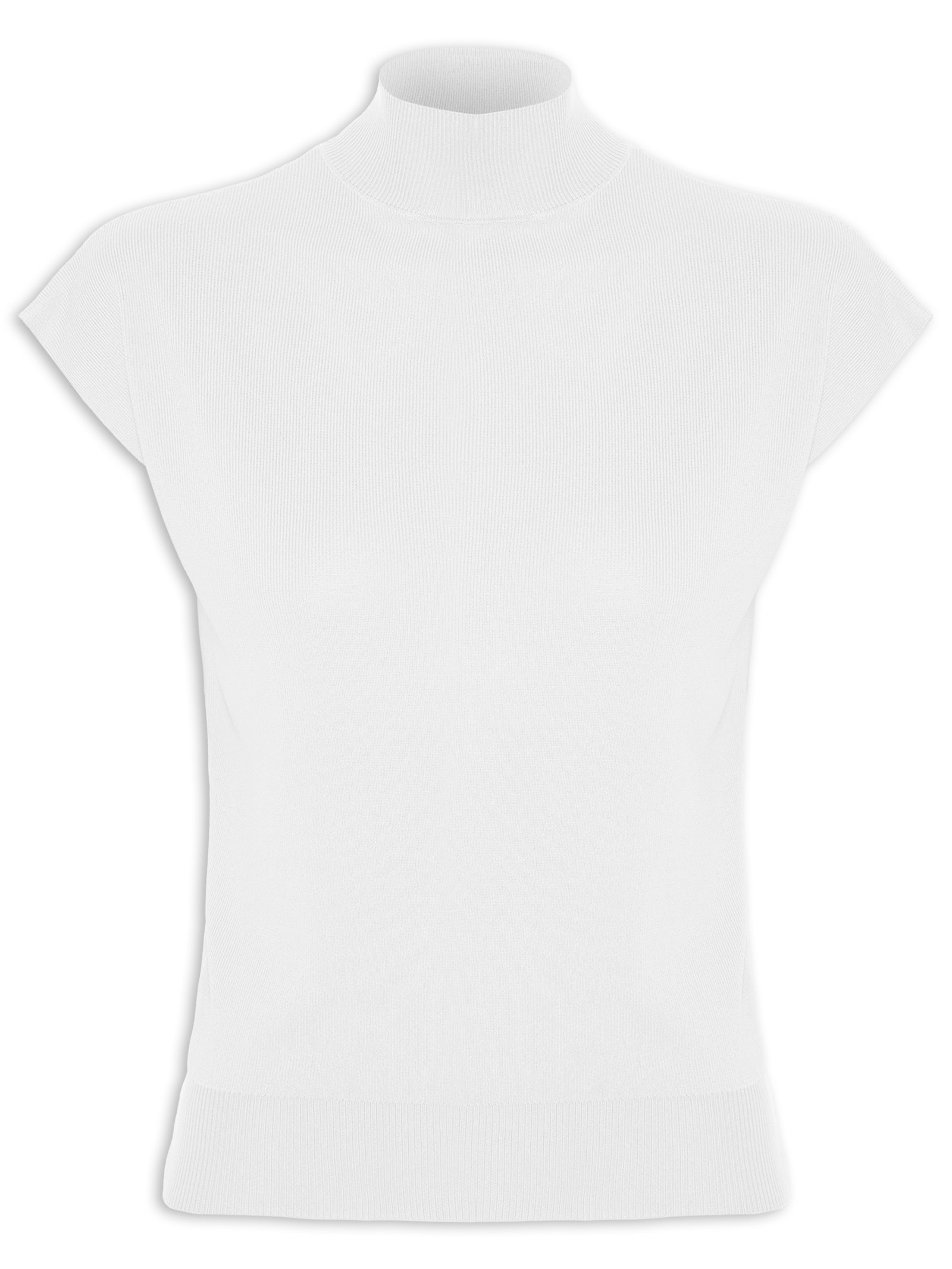 Blusa Feminina Manga Japonesa Em Tricot Branco '2Essential