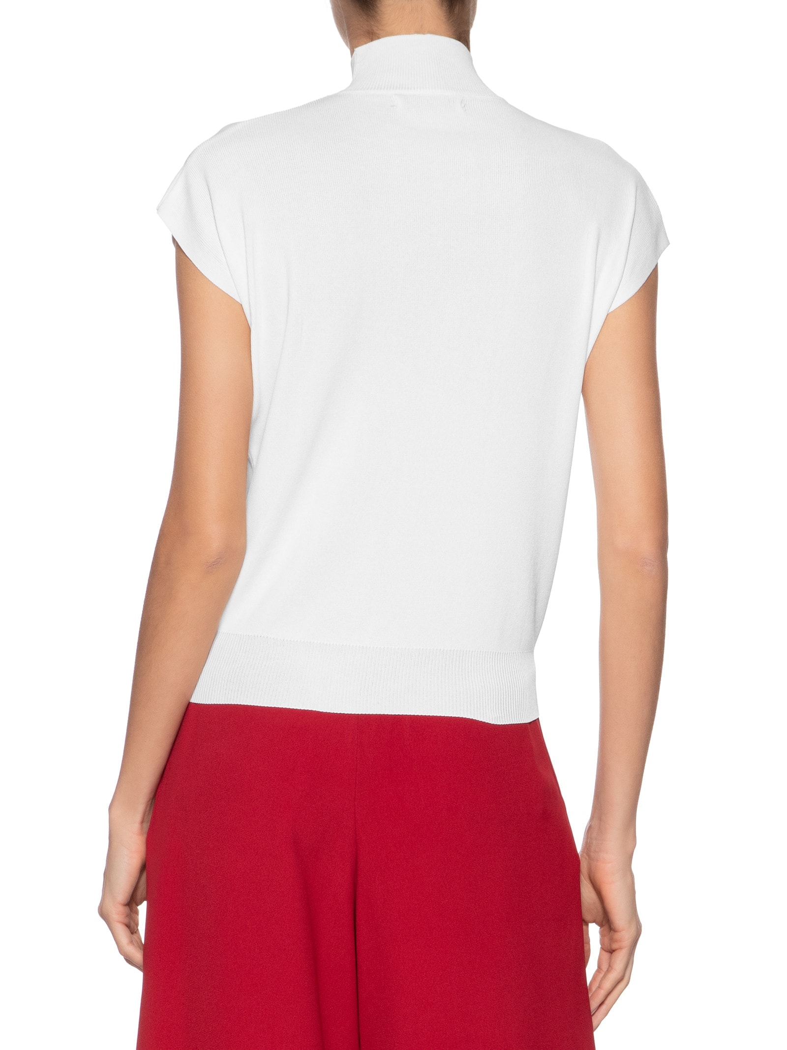 Blusa Feminina Manga Japonesa Em Tricot Branco '2Essential