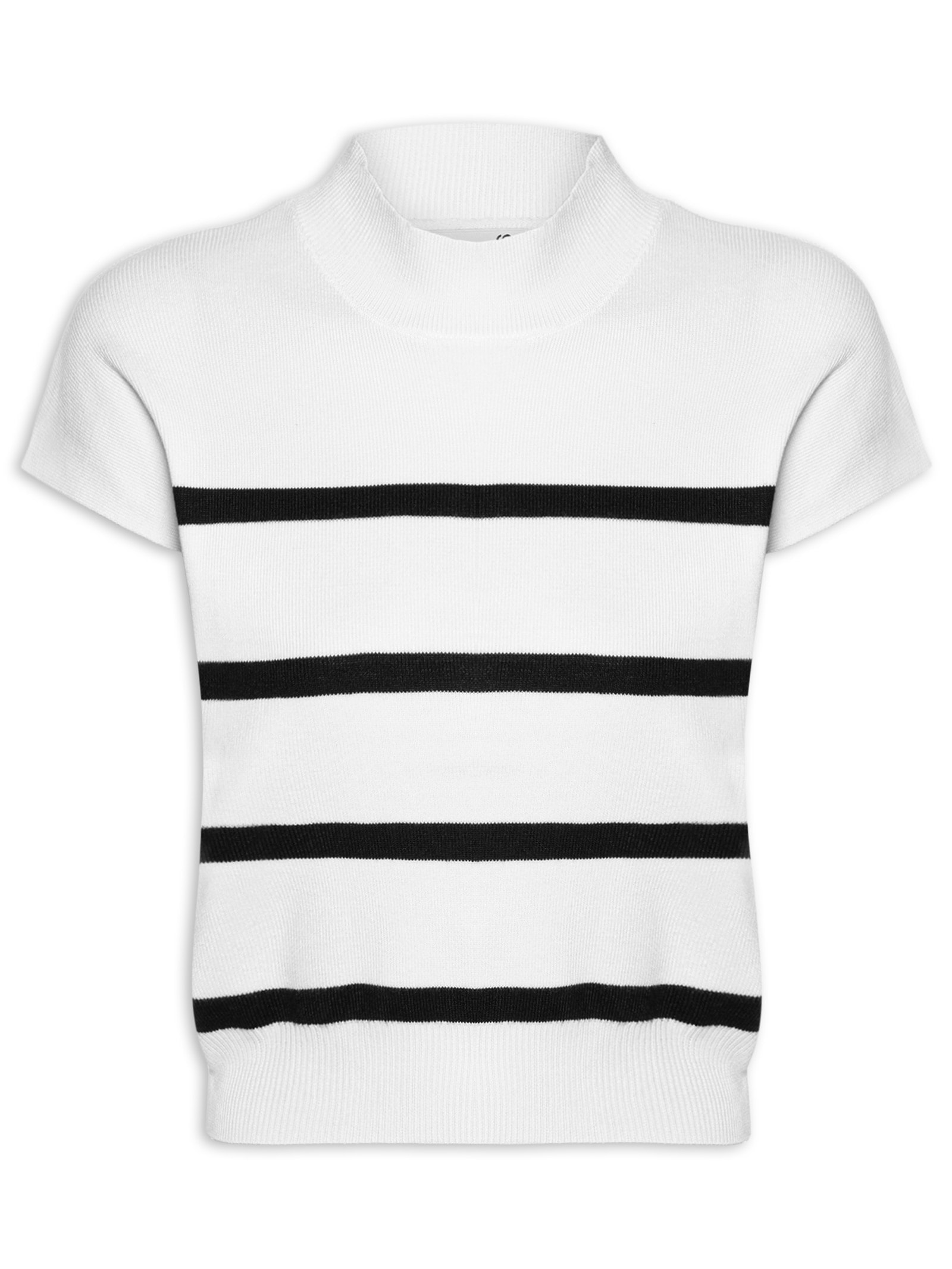Blusa Feminina Manga Japonesa Em Tricot Branco '2Essential