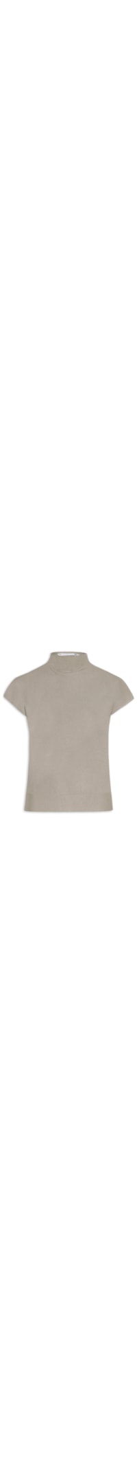 Blusa Feminina Manga Japonesa em Tricot - Cinza