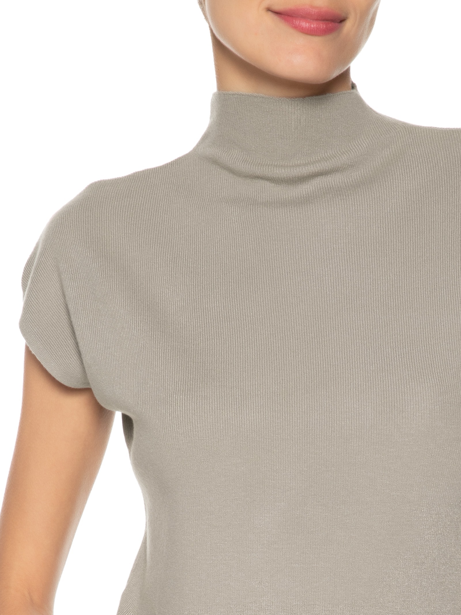 Blusa Feminina Manga Japonesa em Tricot Cinza  '2Essential