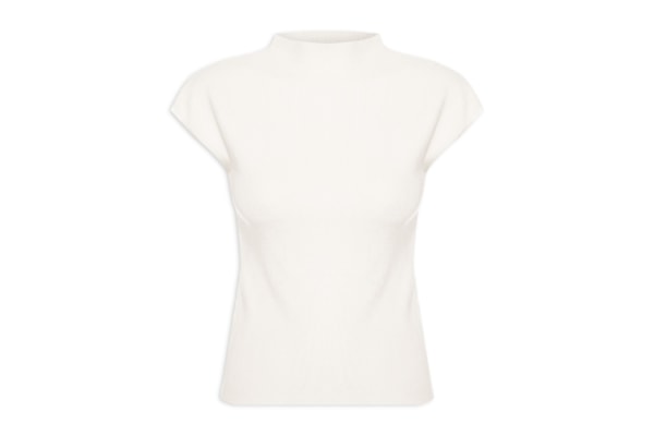 Blusa Feminina Manga Japonesa Em Tricot - Off White