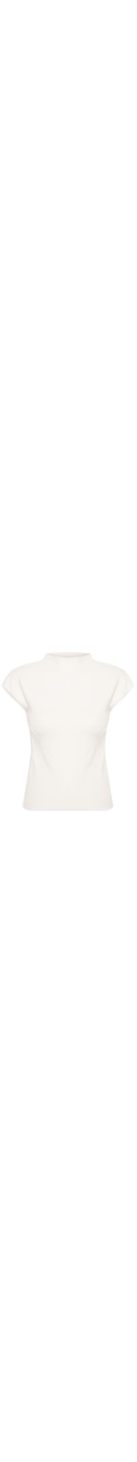 Blusa Feminina Manga Japonesa Em Tricot - Off White