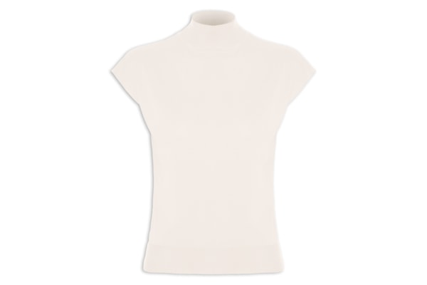 Blusa Feminina Manga Japonesa Em Tricot - Off White