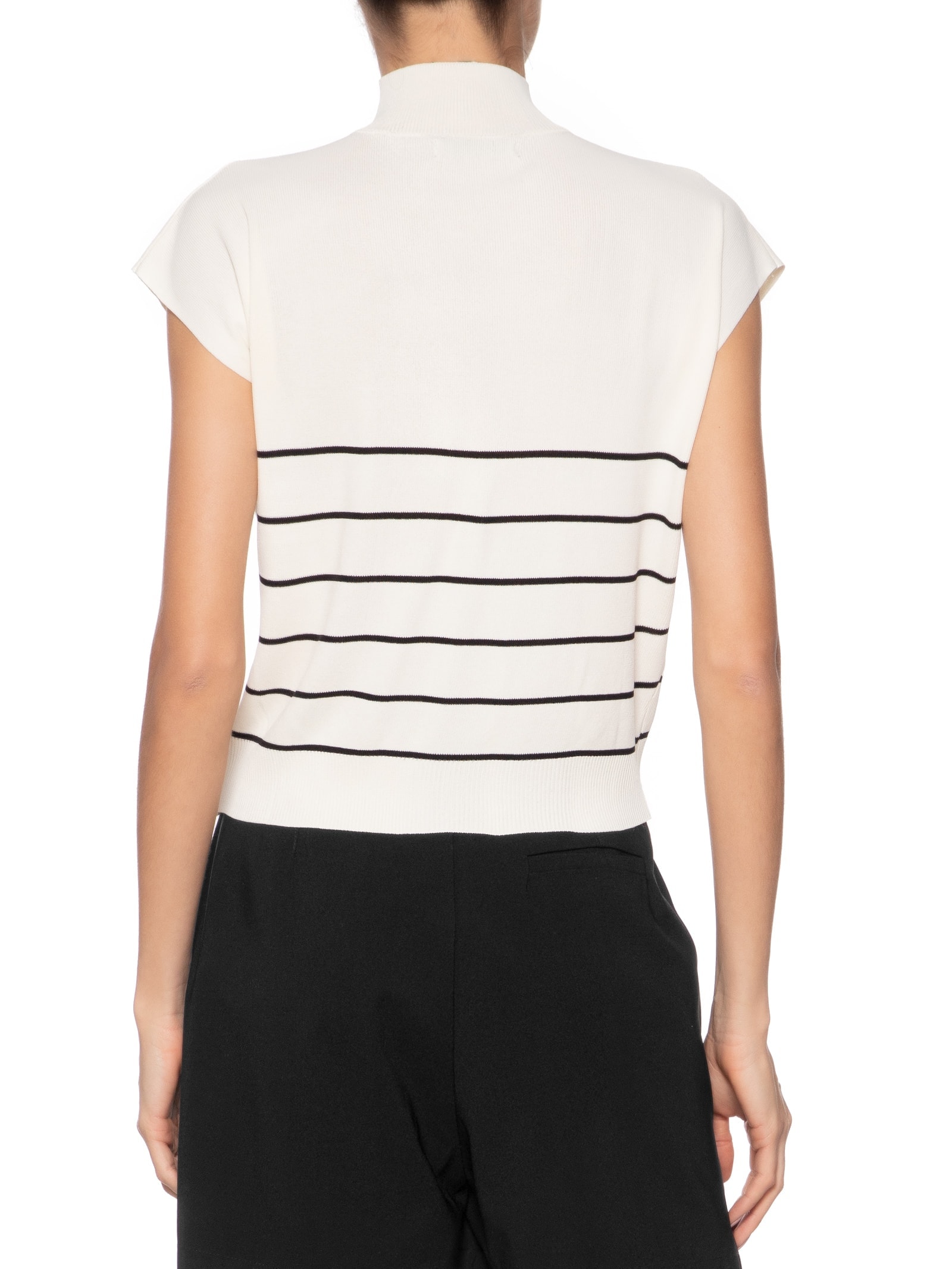 Blusa Feminina Manga Japonesa Em Tricot Off White '2Essential