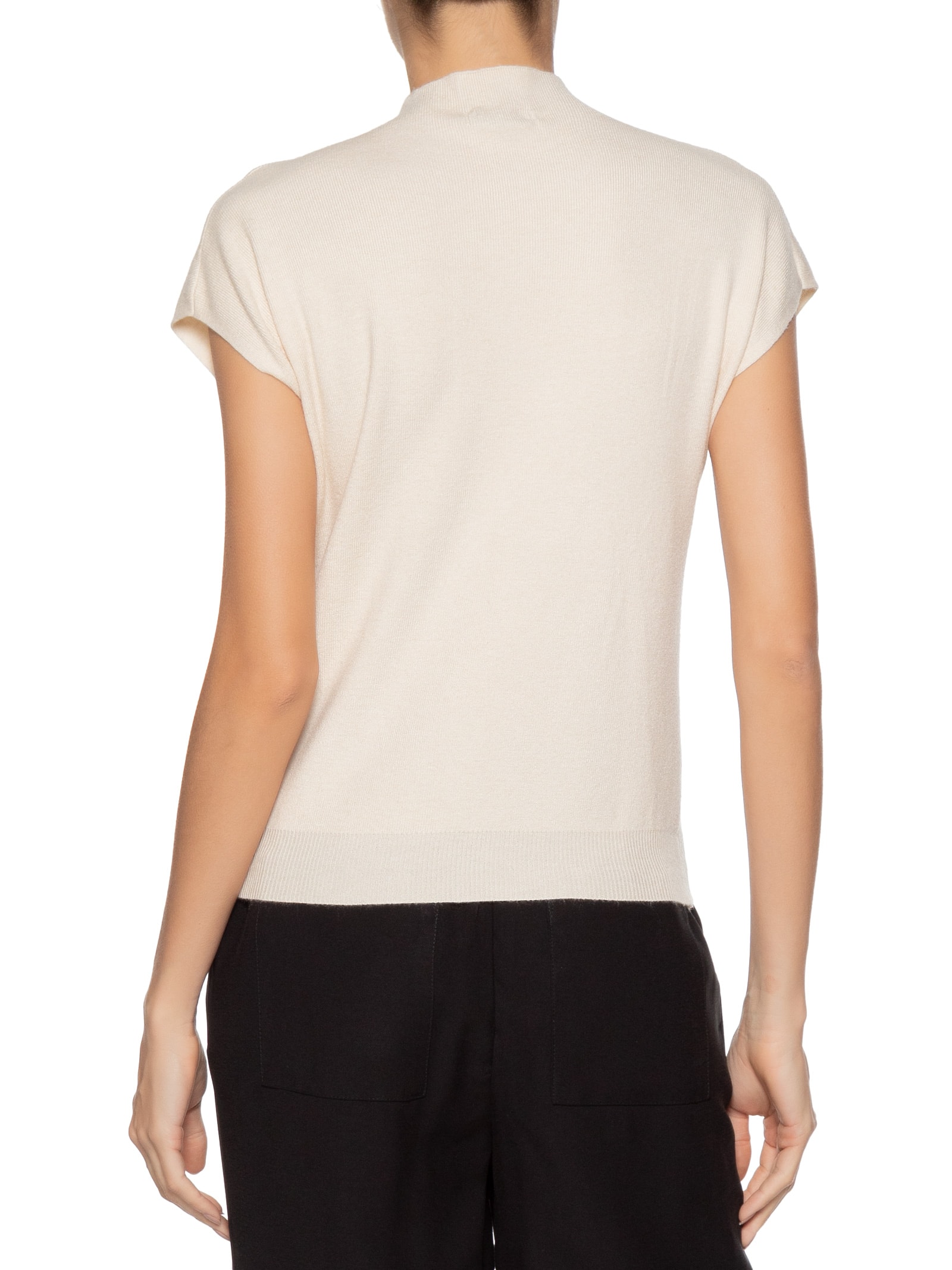 Blusa Feminina Manga Japonesa Em Tricot Off White '2Essential