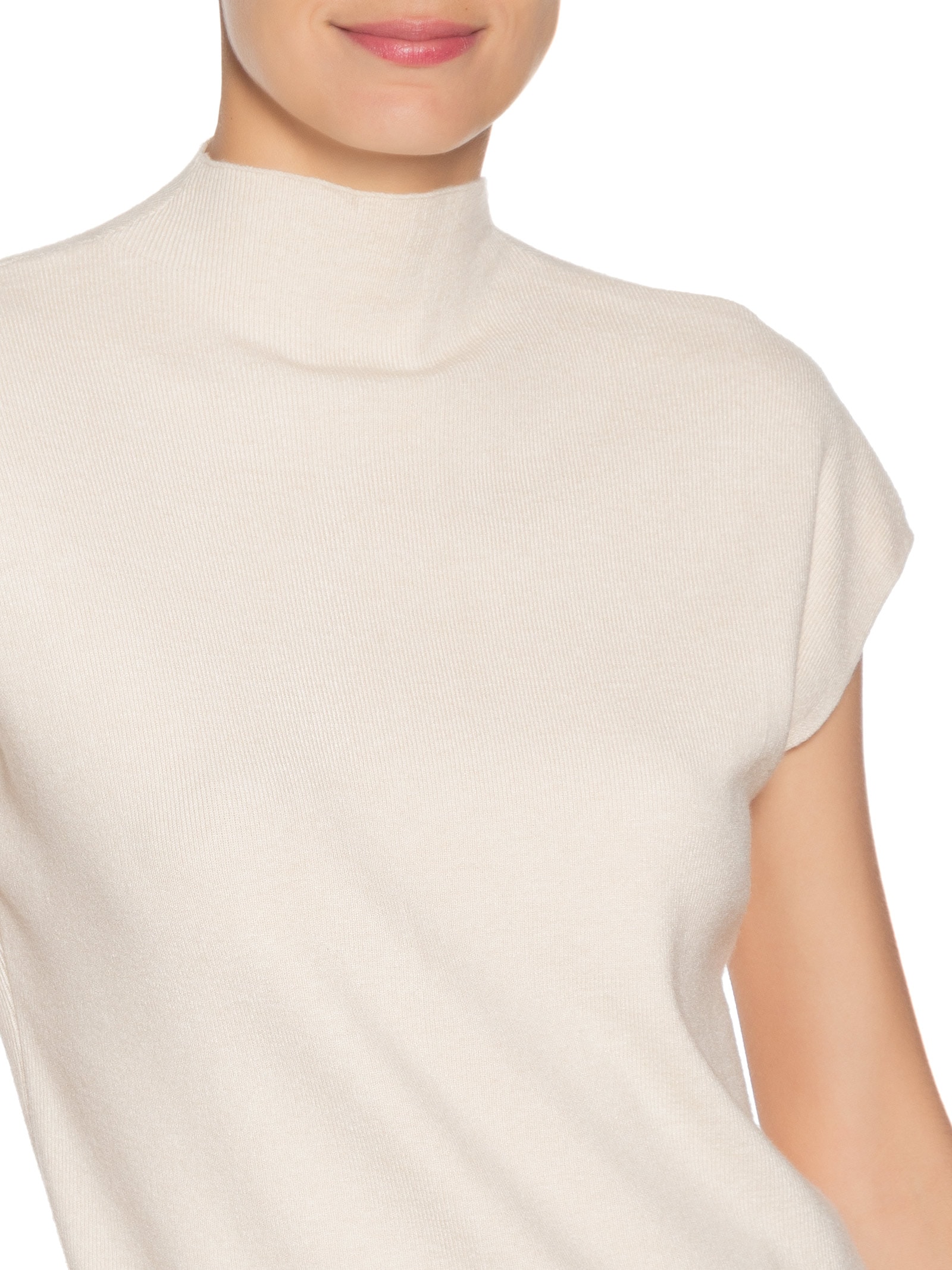 Blusa Feminina Manga Japonesa Em Tricot Off White '2Essential