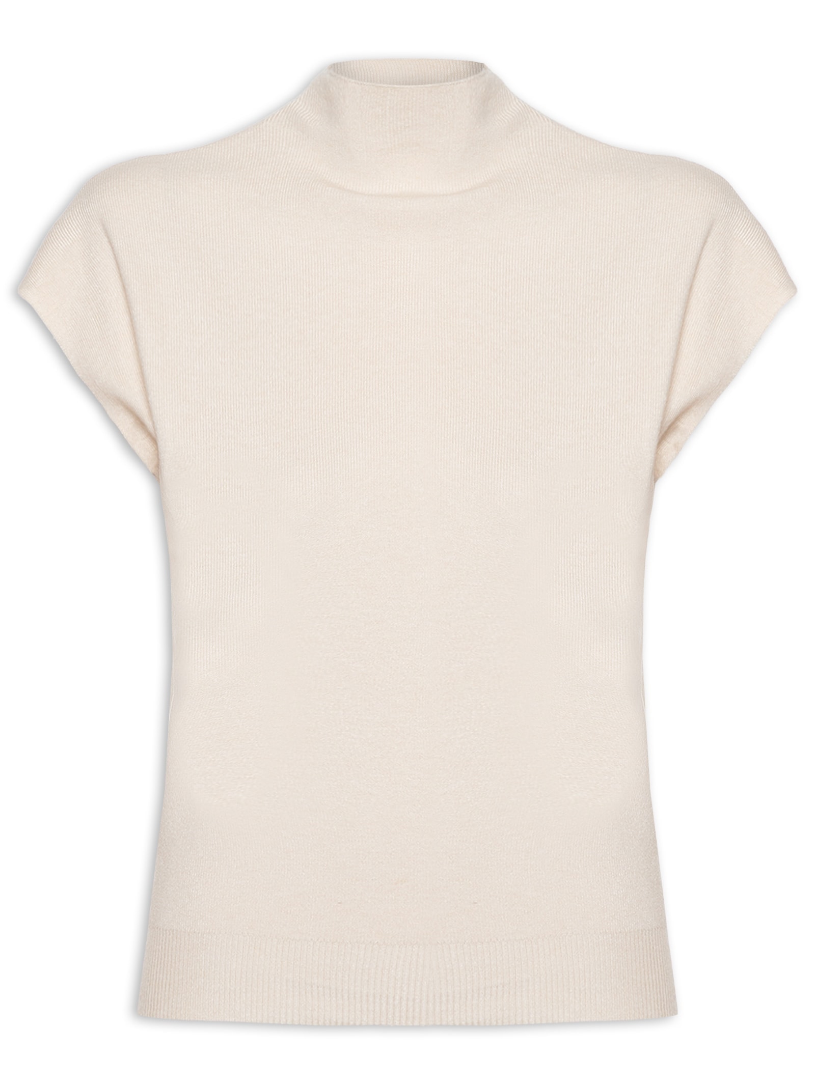 Blusa Feminina Manga Japonesa Em Tricot Off White '2Essential