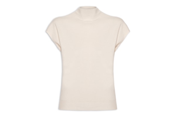 Blusa Feminina Manga Japonesa Em Tricot - Off White
