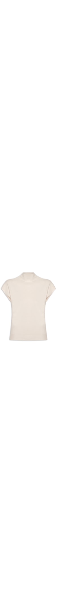 Blusa Feminina Manga Japonesa Em Tricot - Off White