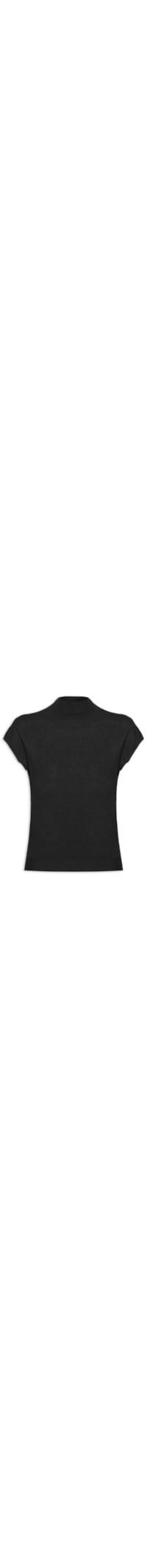 Blusa Feminina Manga Japonesa Em Tricot - Preto