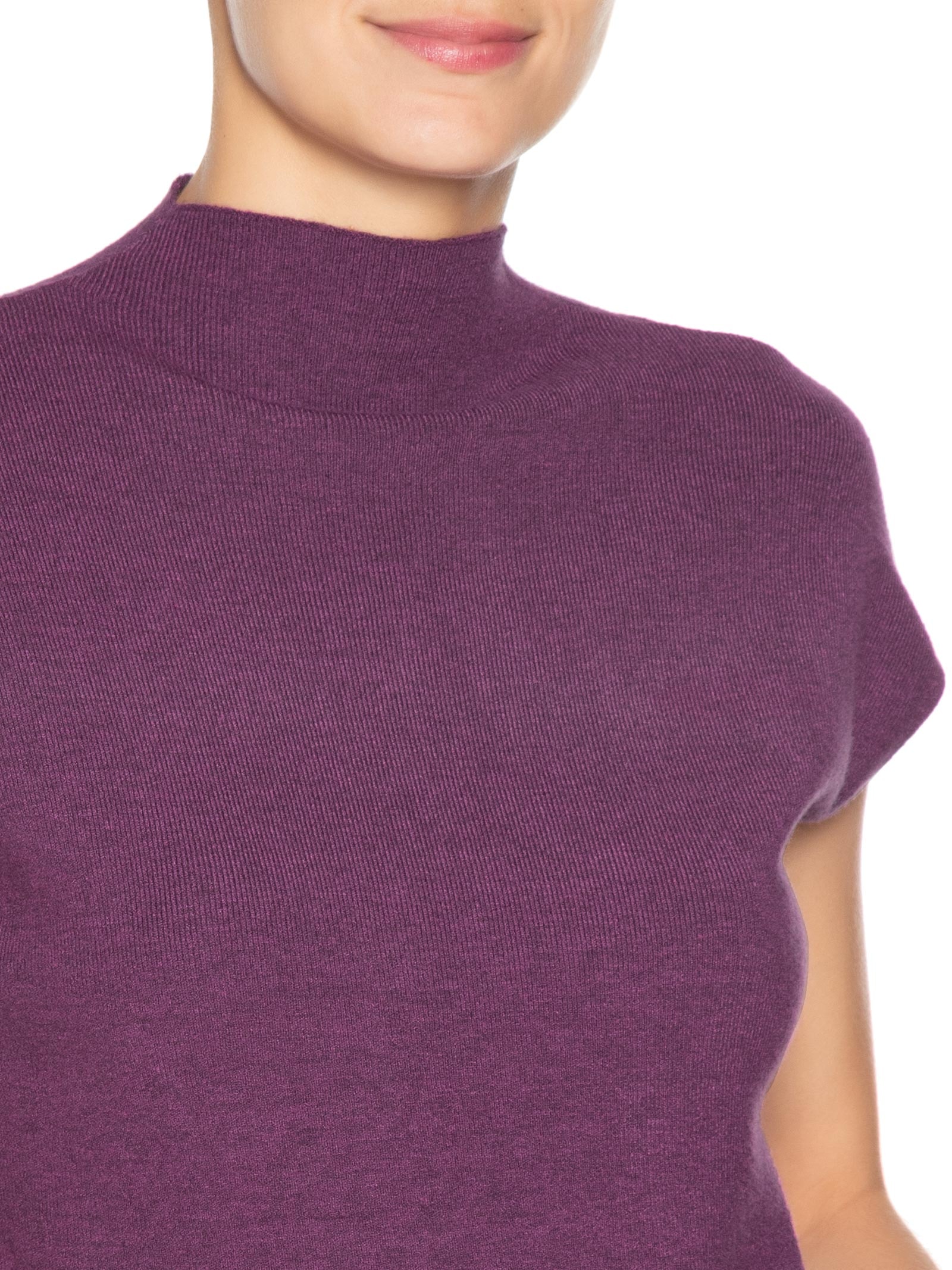 Blusa Feminina Manga Japonesa Em Tricot Roxo '2Essential