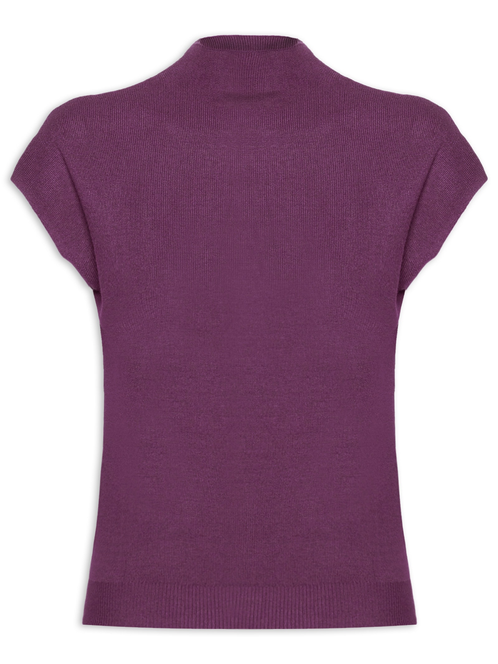 Blusa Feminina Manga Japonesa Em Tricot Roxo '2Essential